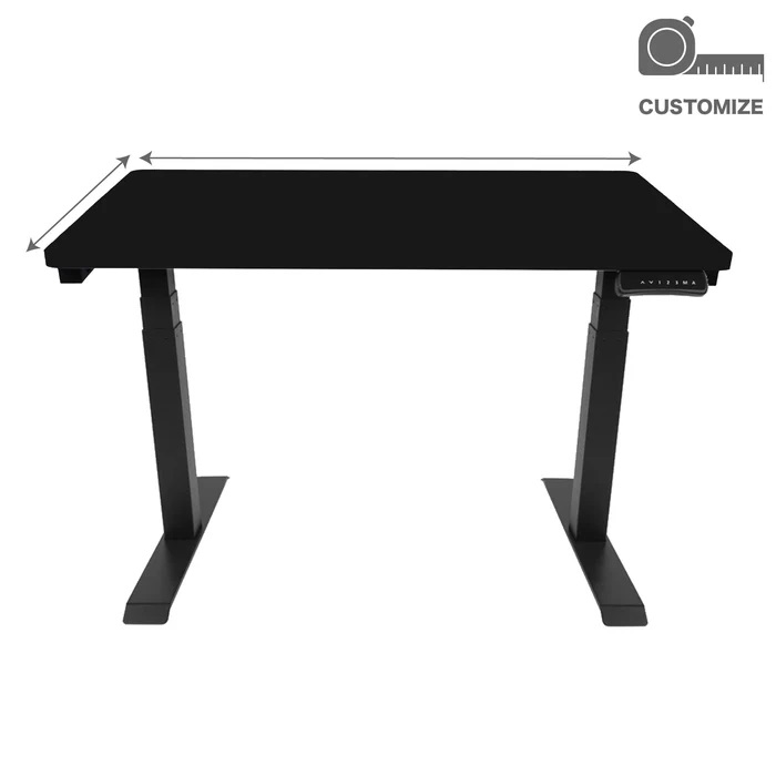 T57M Zenox Ergonomics Custom Size Office Desk v.2 (Fixed) 人體工學訂製尺寸文書枱（固定版）(訂製尺寸(120-200cm)-黑色-固定版)