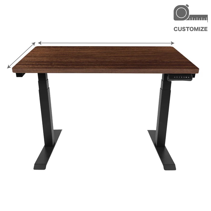T58P Zenox Ergonomics Custom Size Office Desk Pro v.2 人體工學訂製尺寸升降文書枱（升降版）(訂製尺寸(120-200cm)-胡桃木色-升降版)