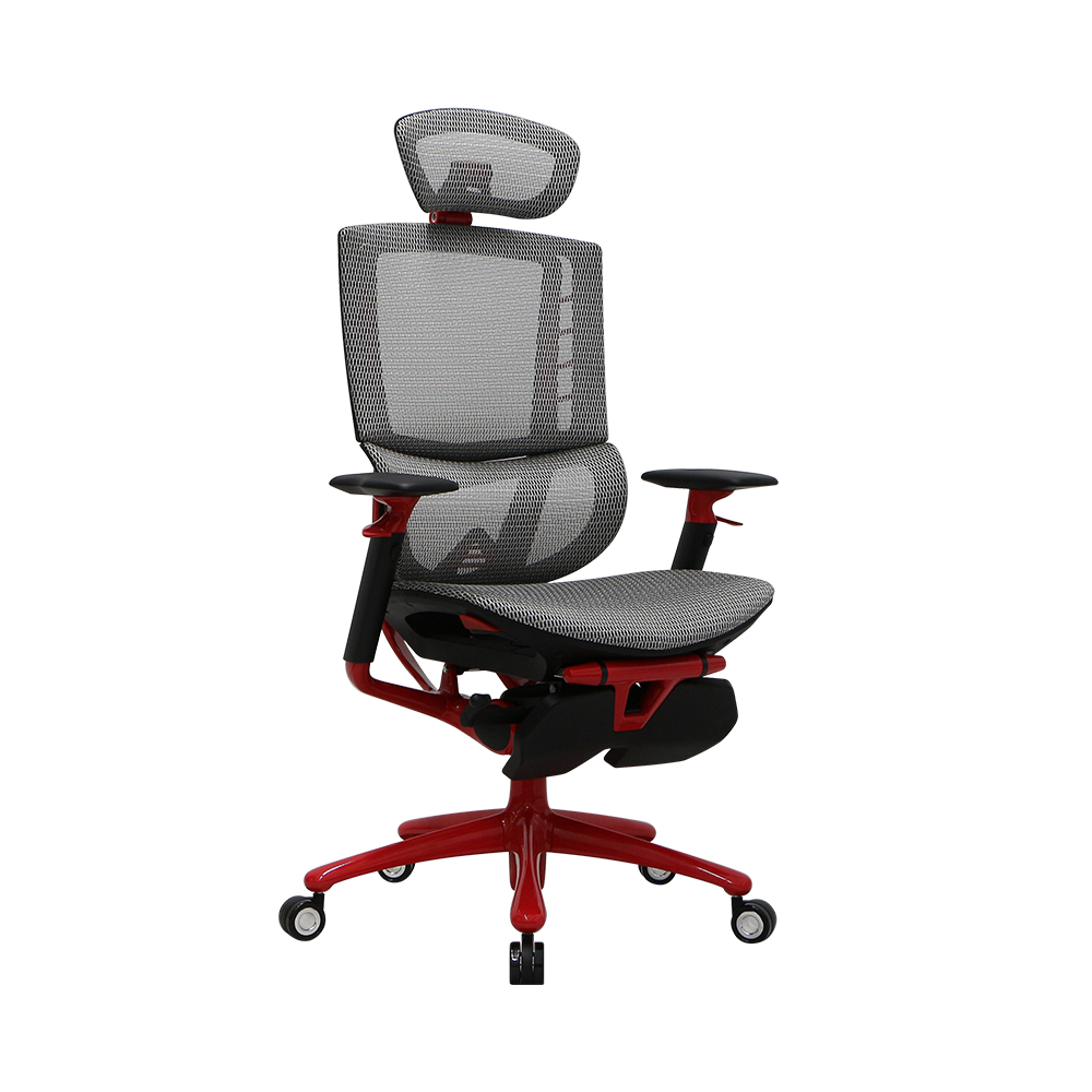 C357A 1stPlayer Ergo Play 人體工學高背電競網椅(Red)