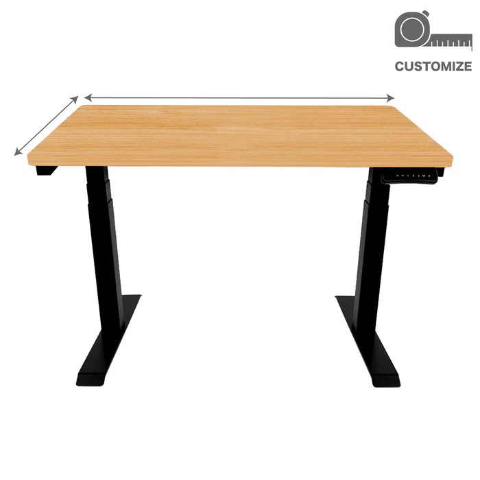 T58O Zenox Ergonomics Custom Size Office Desk Pro v.2 人體工學訂製尺寸升降文書枱（升降版）(訂製尺寸(120-200cm)-楓木色-升降版)