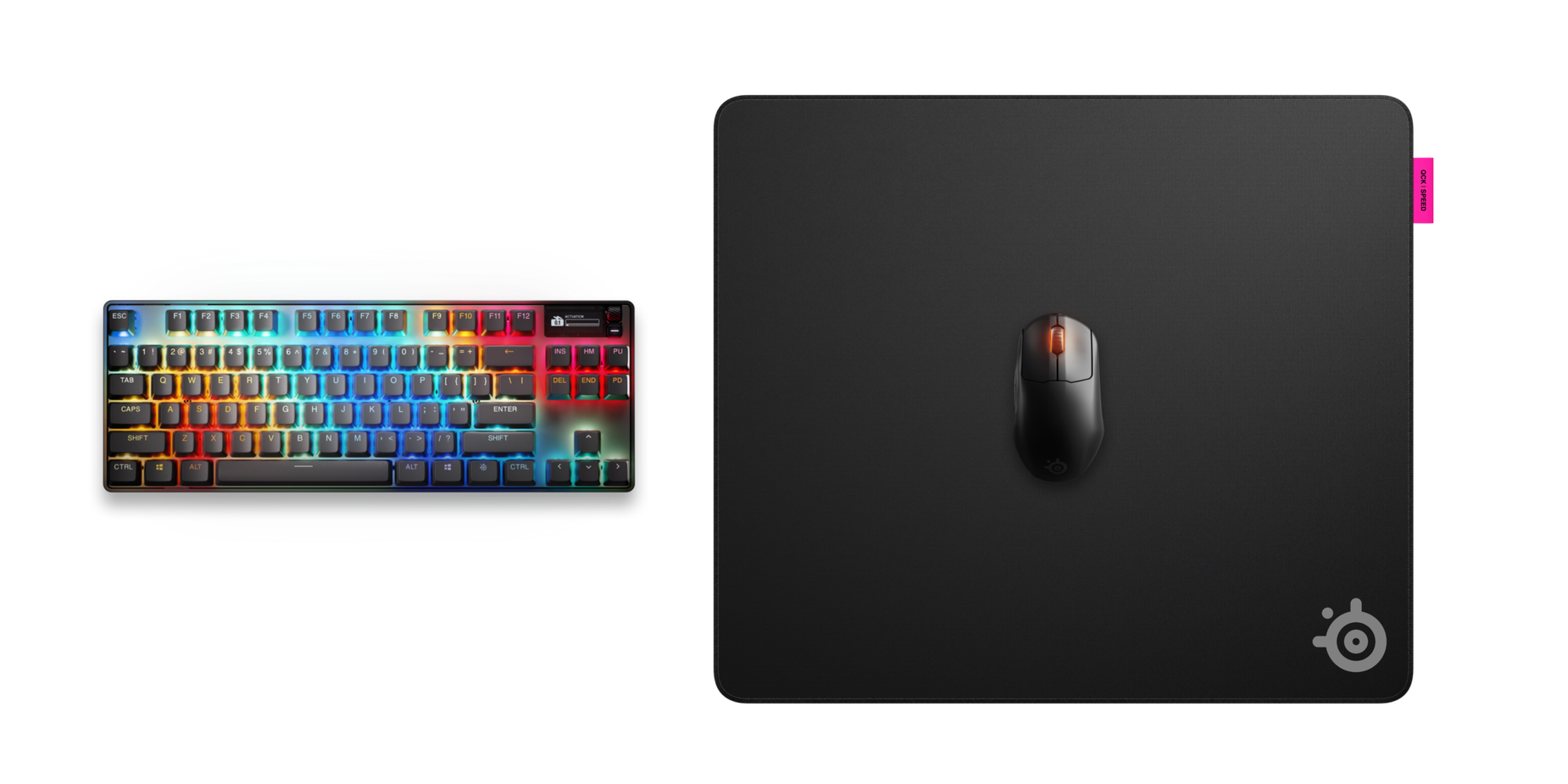 SteelSeries QcK Performance 布質滑鼠墊(63430)(Speed-L-黑色)