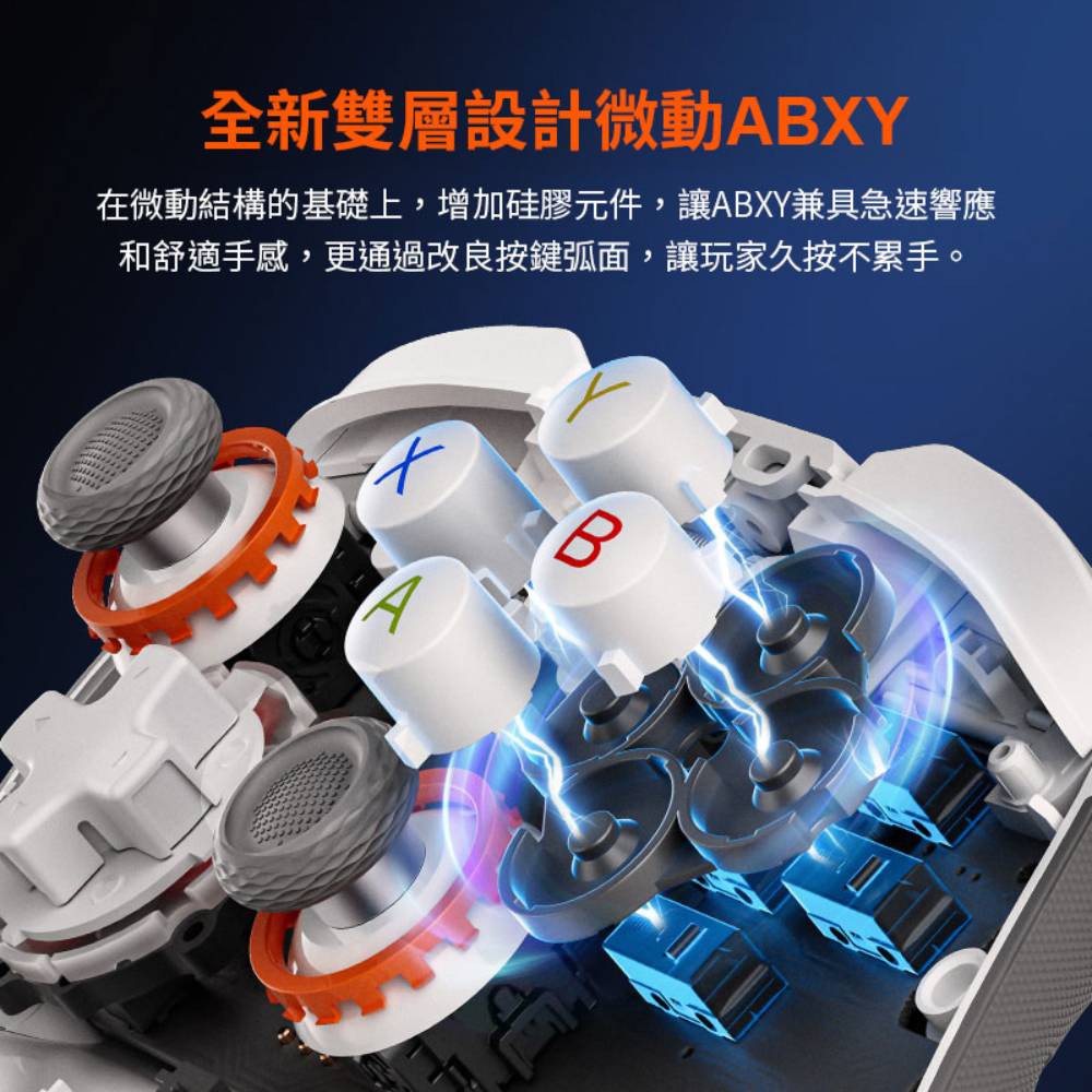 墨將 迅龍2 TMR 2000Hz NearLink 三模無線控制器(灰白TMR版)