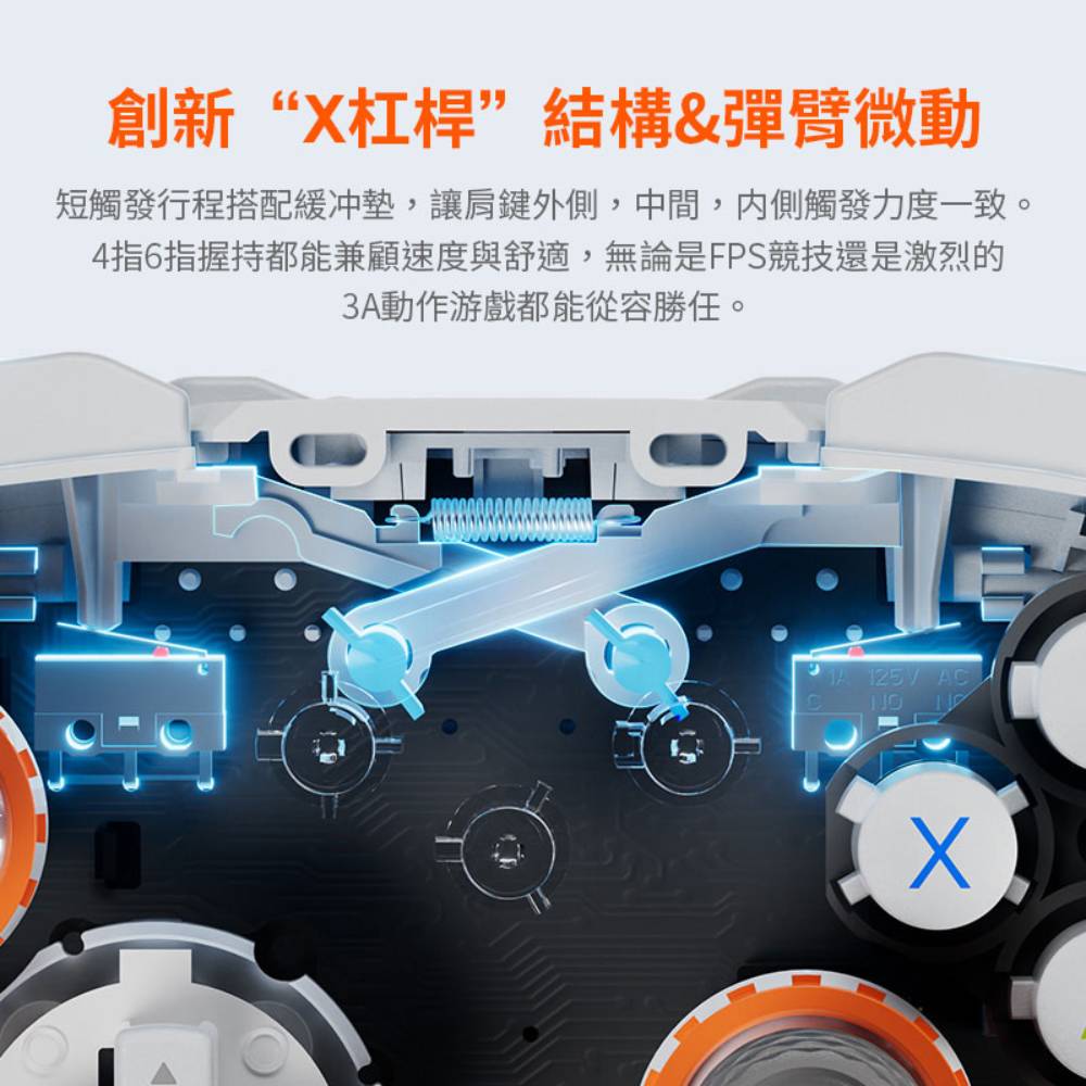 墨將 迅龍2 TMR 2000Hz NearLink 三模無線控制器(灰白TMR版)