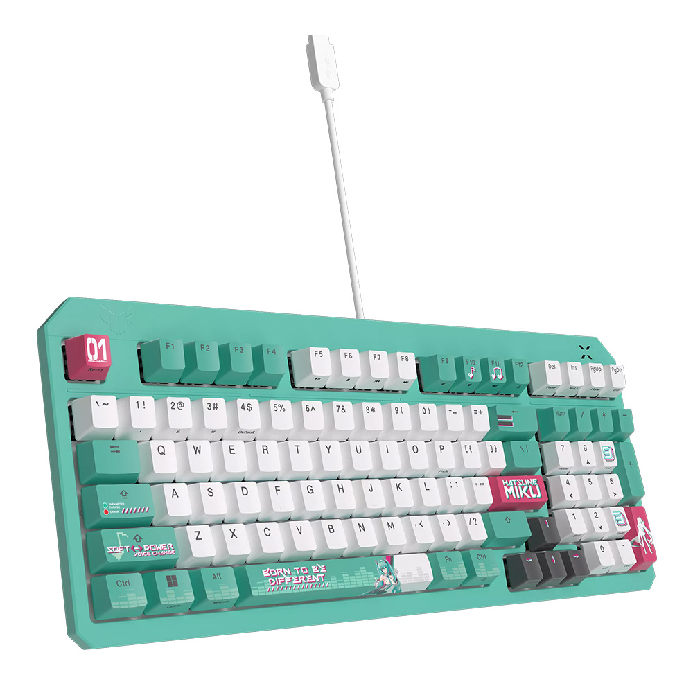 ASUS TUF Gaming K3 GEN II-MIKU 97鍵 機械式鍵盤(RX Optical-青軸-初音未來)