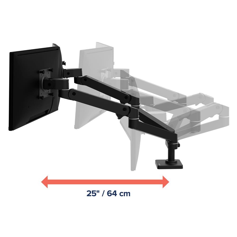Ergotron LX PRO ARM 雙顯示器水平並排支架 45-686-292(桌夾-黑色)