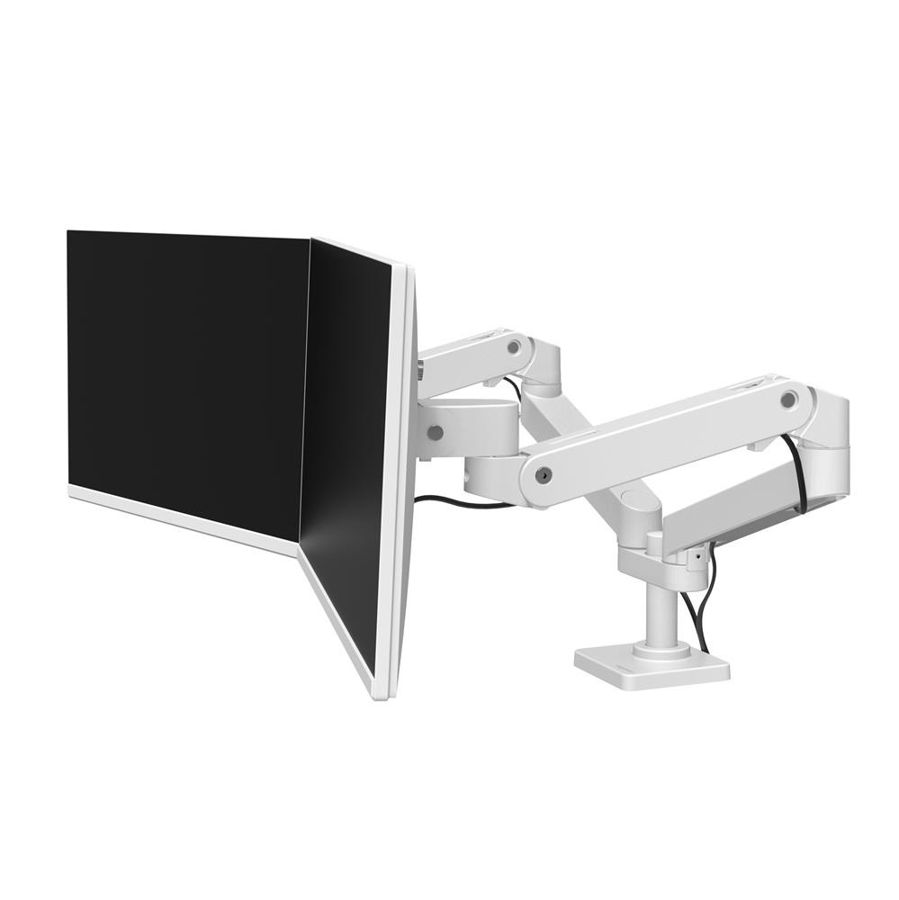 Ergotron LX PRO ARM 雙顯示器水平並排支架 45-686-290(桌夾-白色)