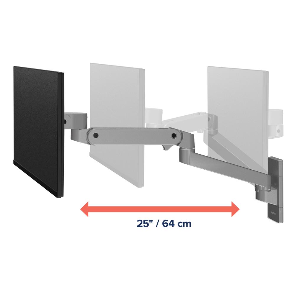 Ergotron LX PRO ARM 單臂顯示器支架 45-683-293(壁掛-短杆-灰色)