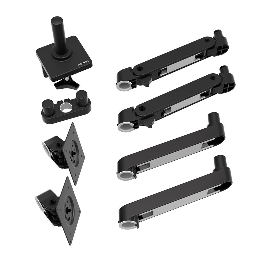 Ergotron LX PRO ARM 雙顯示器水平並排支架 45-686-292(桌夾-黑色)