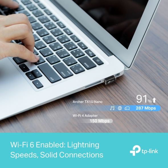 TP-Link Archer TX1U Nano AX300 迷你 Wi-Fi 6 無線 USB 接收器