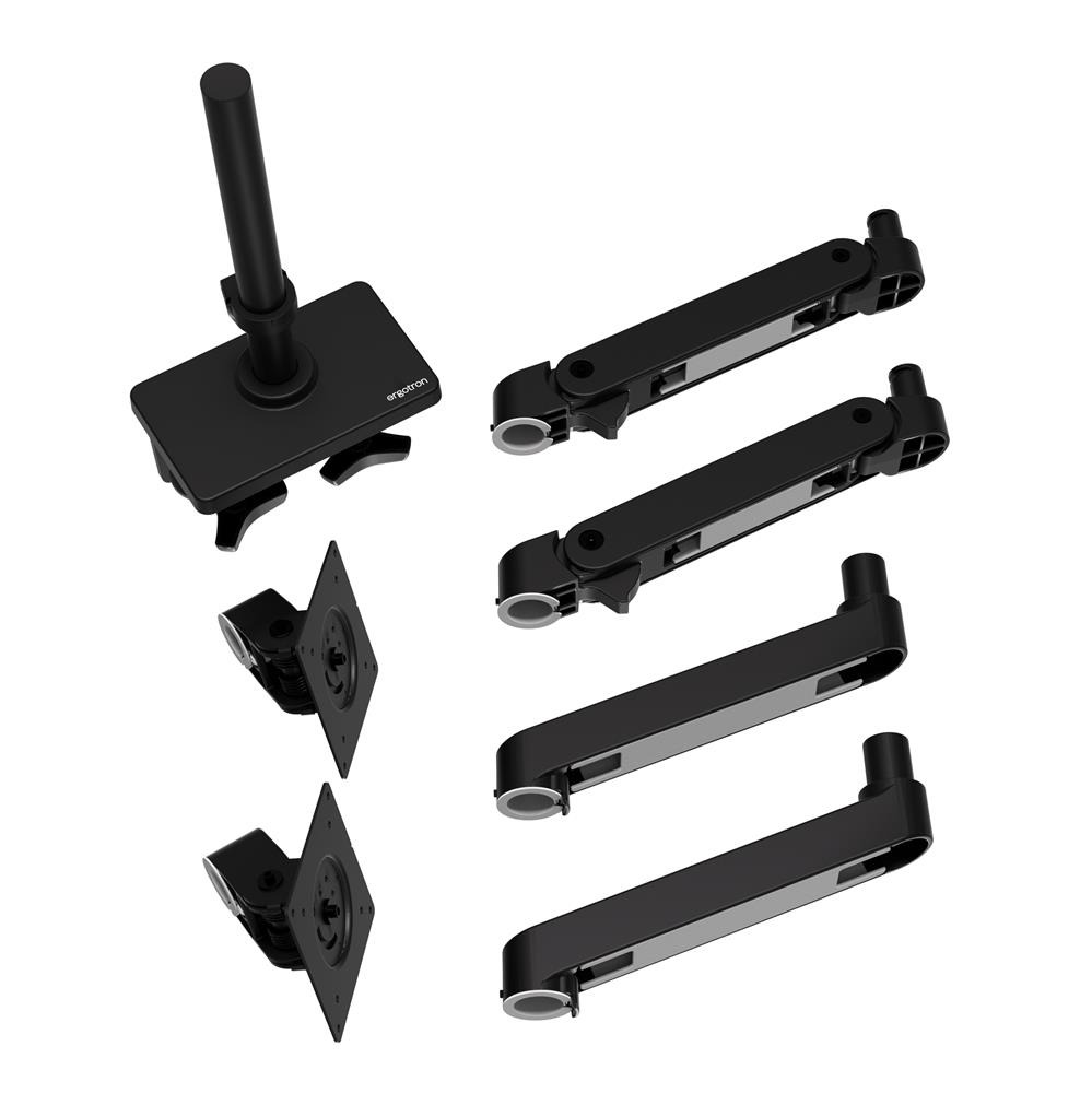Ergotron LX PRO ARM 雙顯示器堆疊式支架 45-690-292(桌夾-黑色)