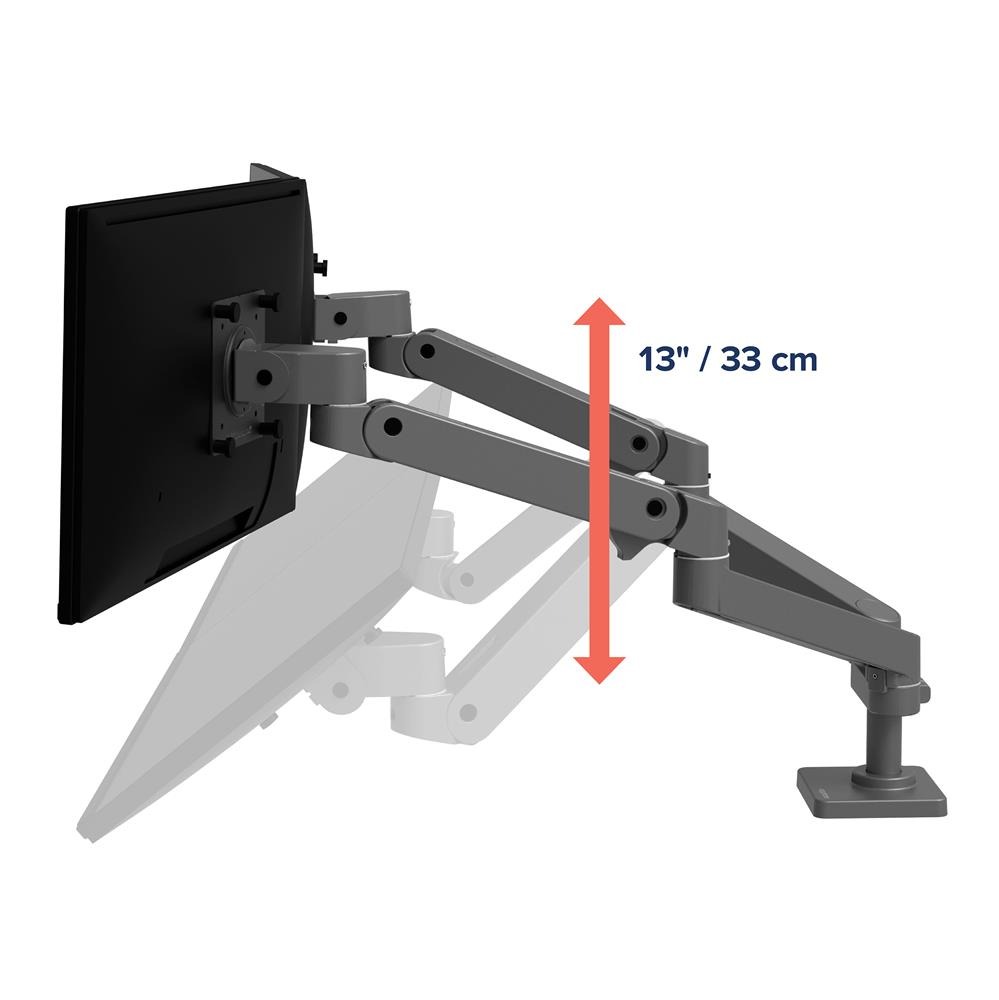 Ergotron LX PRO ARM 雙顯示器水平並排支架 45-686-293(桌夾-灰色)