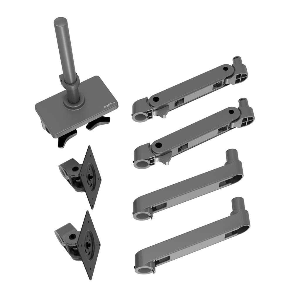 Ergotron LX PRO ARM 雙顯示器堆疊式支架 45-690-293(桌夾-灰色)