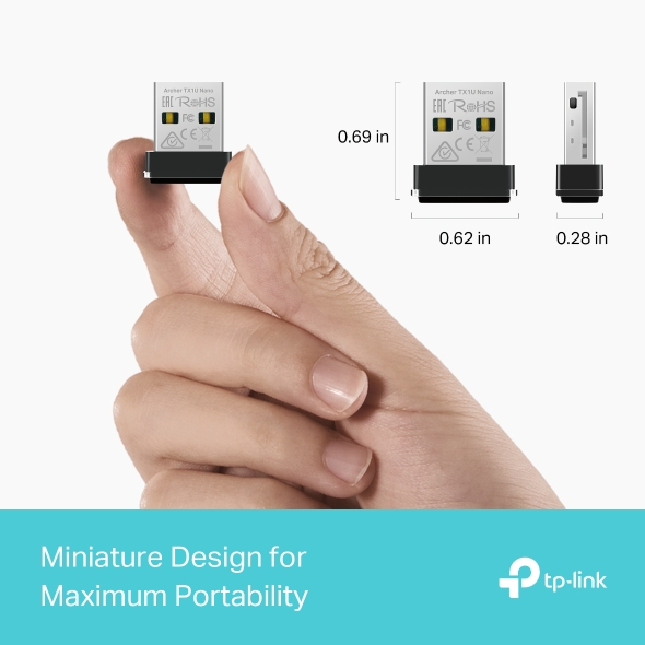 TP-Link Archer TX1U Nano AX300 迷你 Wi-Fi 6 無線 USB 接收器