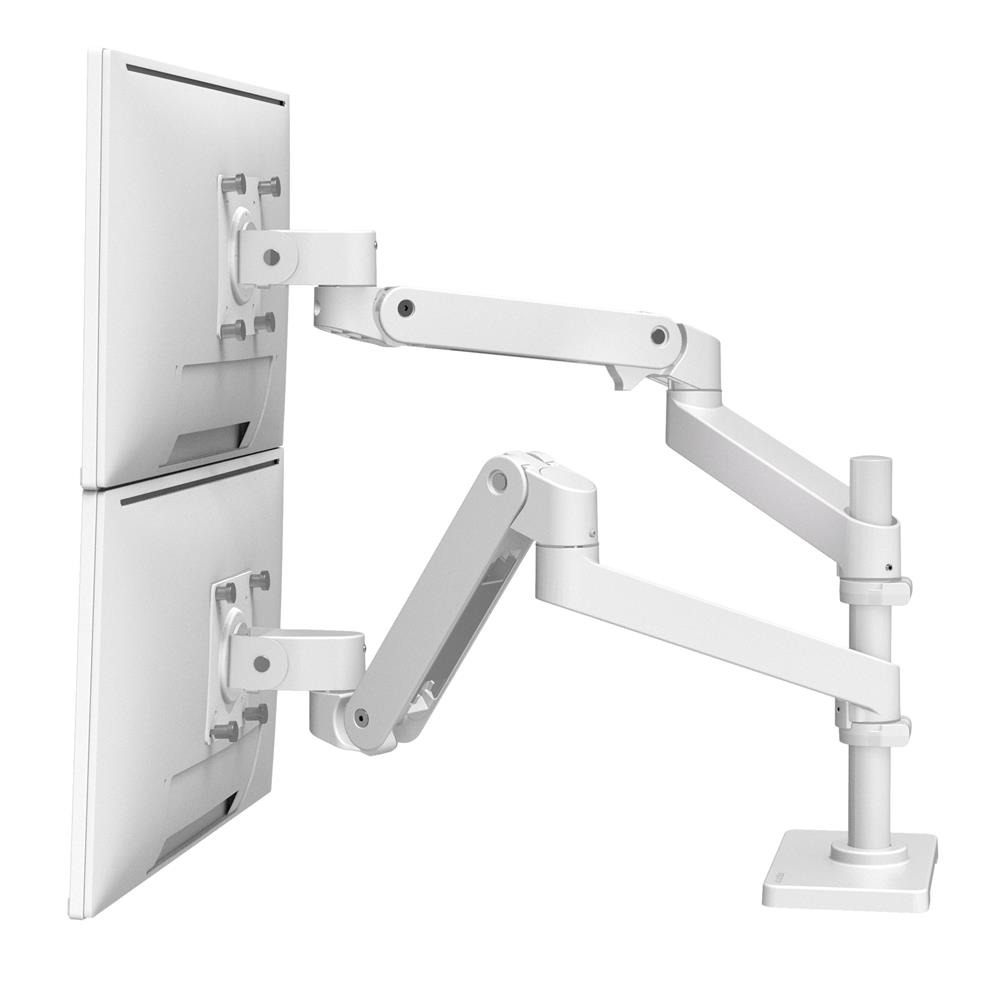 Ergotron LX PRO ARM 雙顯示器堆疊式支架 45-690-290(桌夾-白色)