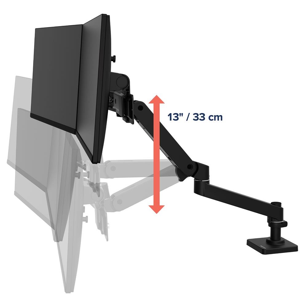 Ergotron LX PRO ARM 單臂雙顯示器支架 45-684-292(桌夾-黑色)