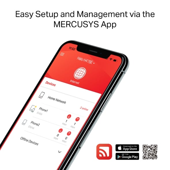 MERCUSYS Halo H47BE BE9300 MESH 三頻 Wi-Fi 7 網狀路由器(兩件裝)