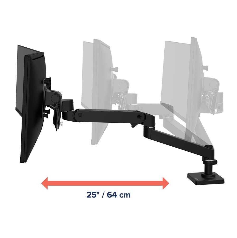 Ergotron LX PRO ARM 單臂雙顯示器支架 45-684-292(桌夾-黑色)