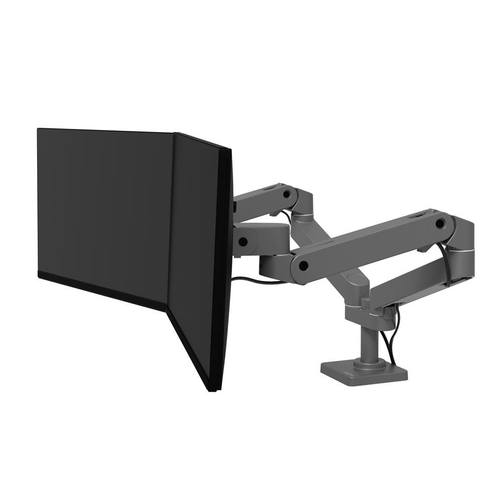 Ergotron LX PRO ARM 雙顯示器水平並排支架 45-686-293(桌夾-灰色)