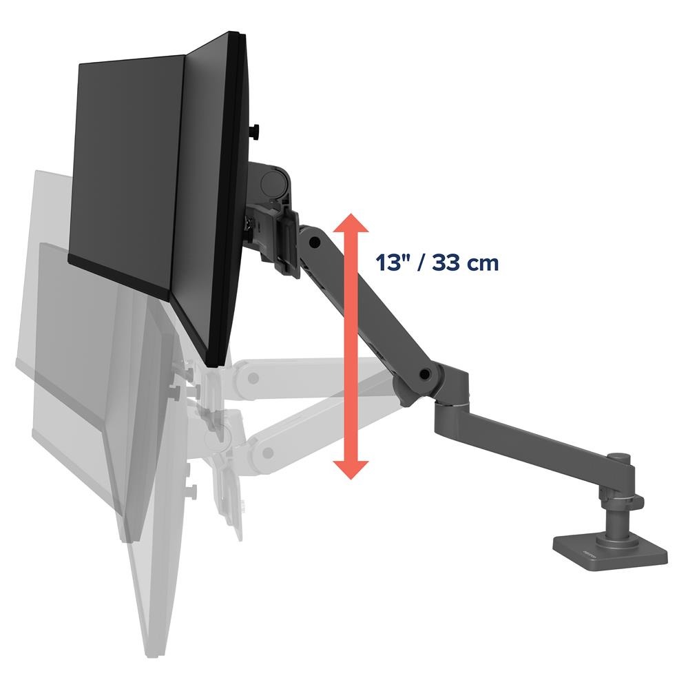 Ergotron LX PRO ARM 單臂雙顯示器支架 45-684-293(桌夾-灰色)