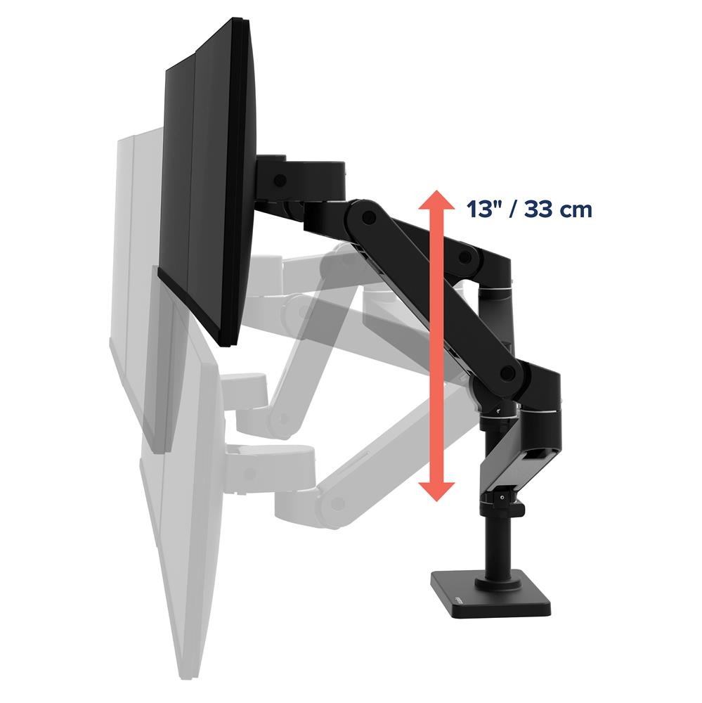 Ergotron LX PRO ARM 雙顯示器堆疊式支架 45-690-292(桌夾-黑色)