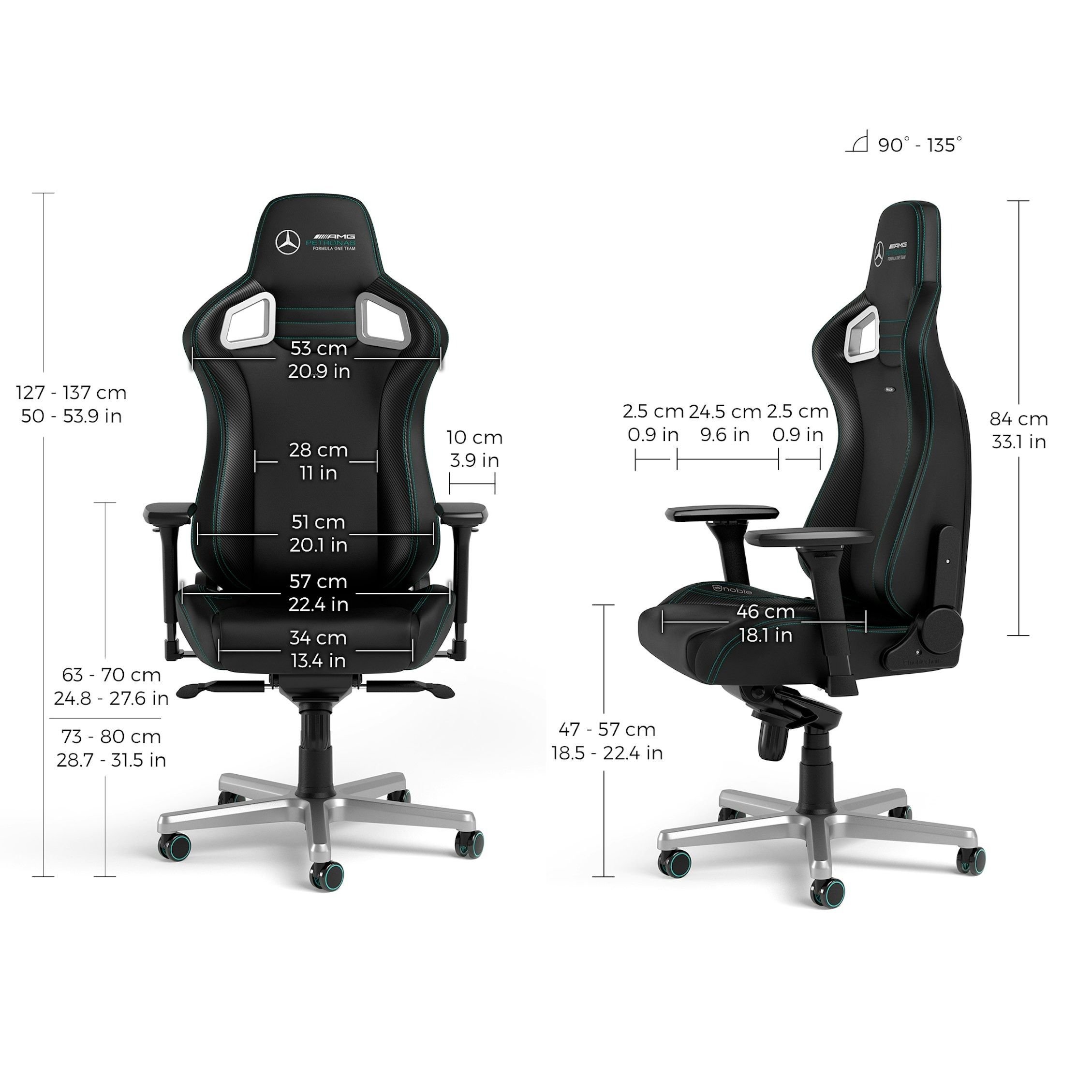 C361 Noblechairs EPIC Mercedes-Benz AMG Petronas Formula One Team Edition 電競椅(包安裝服務)