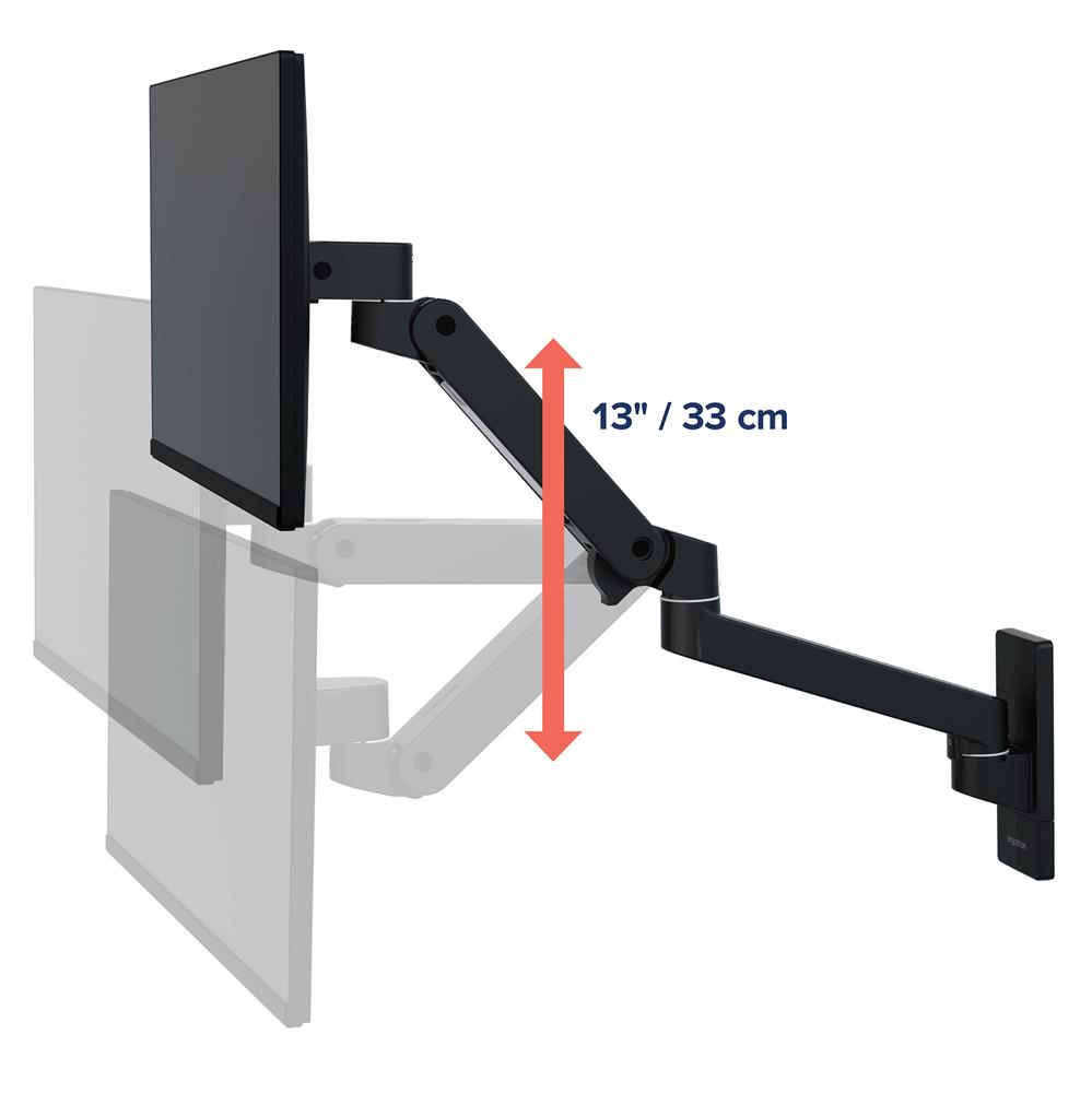 Ergotron LX PRO ARM 單臂顯示器支架 45-683-292(壁掛-短杆-黑色)