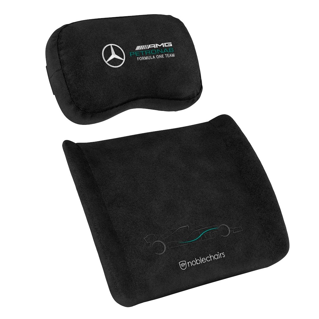Noblechairs Mercedes-AMG Petronas F1 Team Edition 記憶海綿腰/頸枕套裝