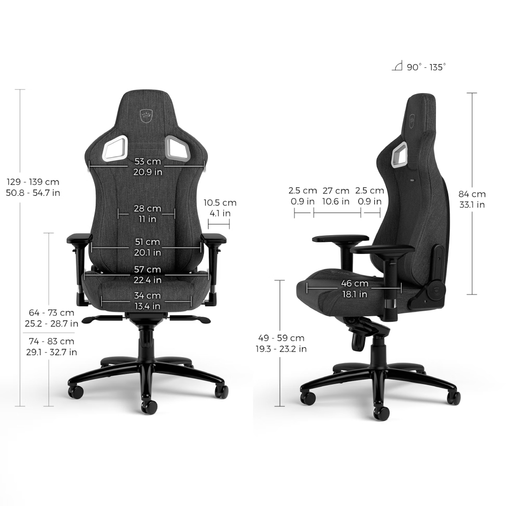C360 Noblechairs EPIC TX 電競椅(包安裝服務)(布質-灰色)
