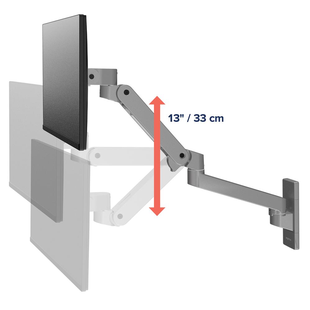 Ergotron LX PRO ARM 單臂顯示器支架 45-683-293(壁掛-短杆-灰色)