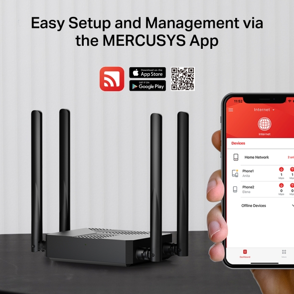 MERCUSYS MR62X AX1500 雙頻 Wi-Fi 6 路由器