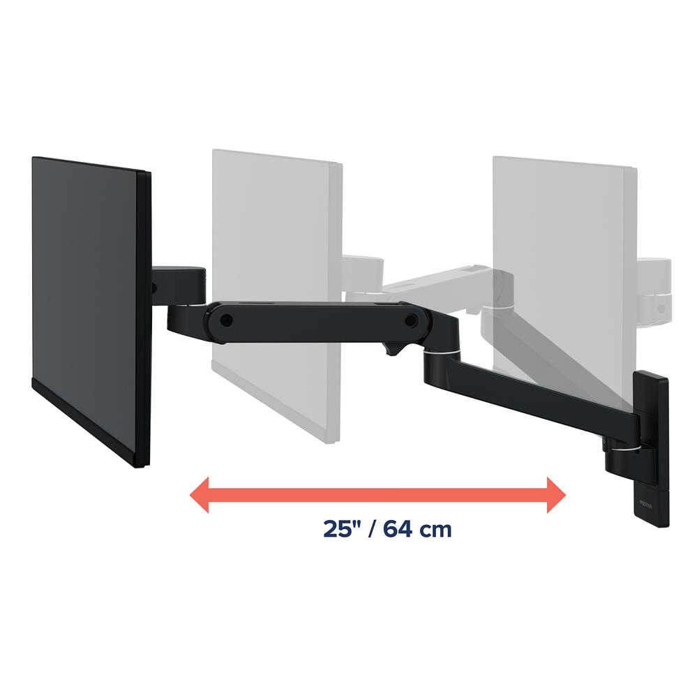 Ergotron LX PRO ARM 單臂顯示器支架 45-683-292(壁掛-短杆-黑色)