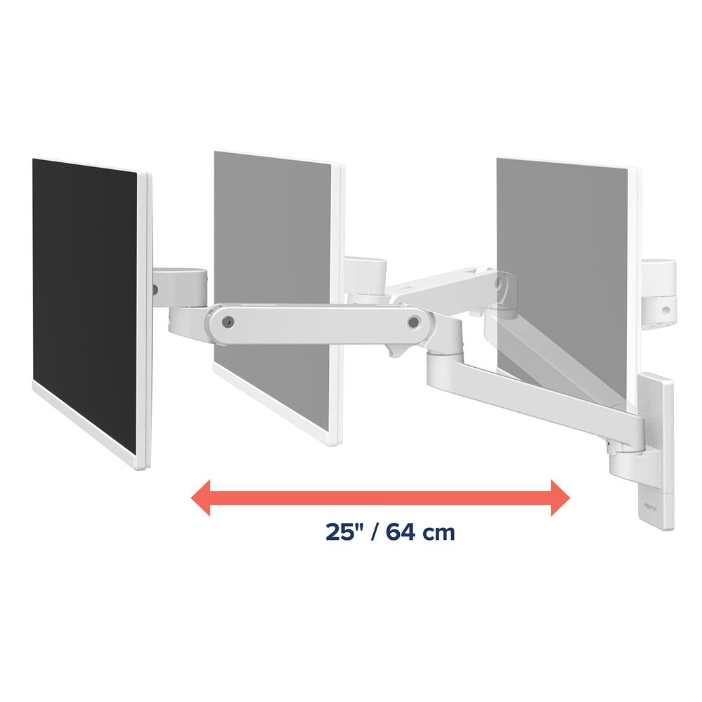 Ergotron LX PRO ARM 單臂顯示器支架 45-683-290(壁掛-短杆-白色)