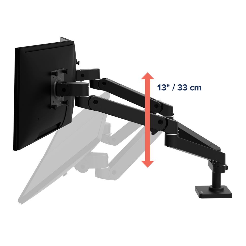 Ergotron LX PRO ARM 雙顯示器水平並排支架 45-686-292(桌夾-黑色)
