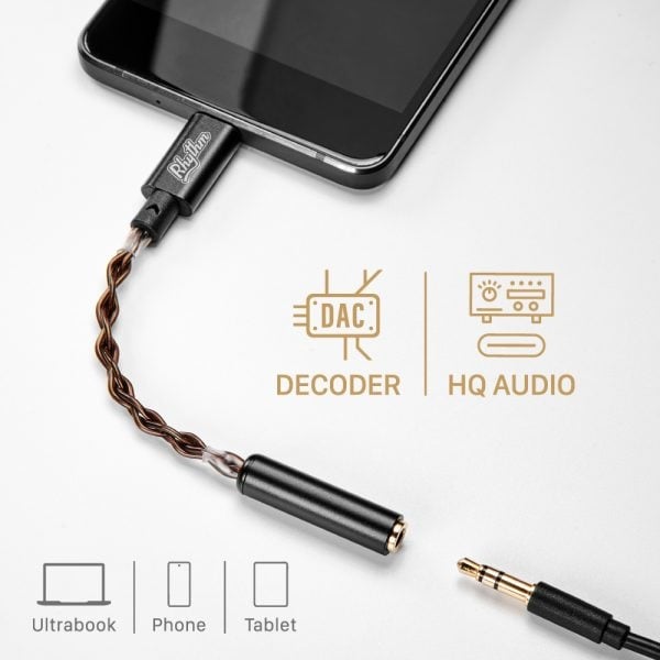Elementz USB C To 3.5mm 32Bit/384kHz Adapter(DAC) 音頻轉接線(ARF-88X)