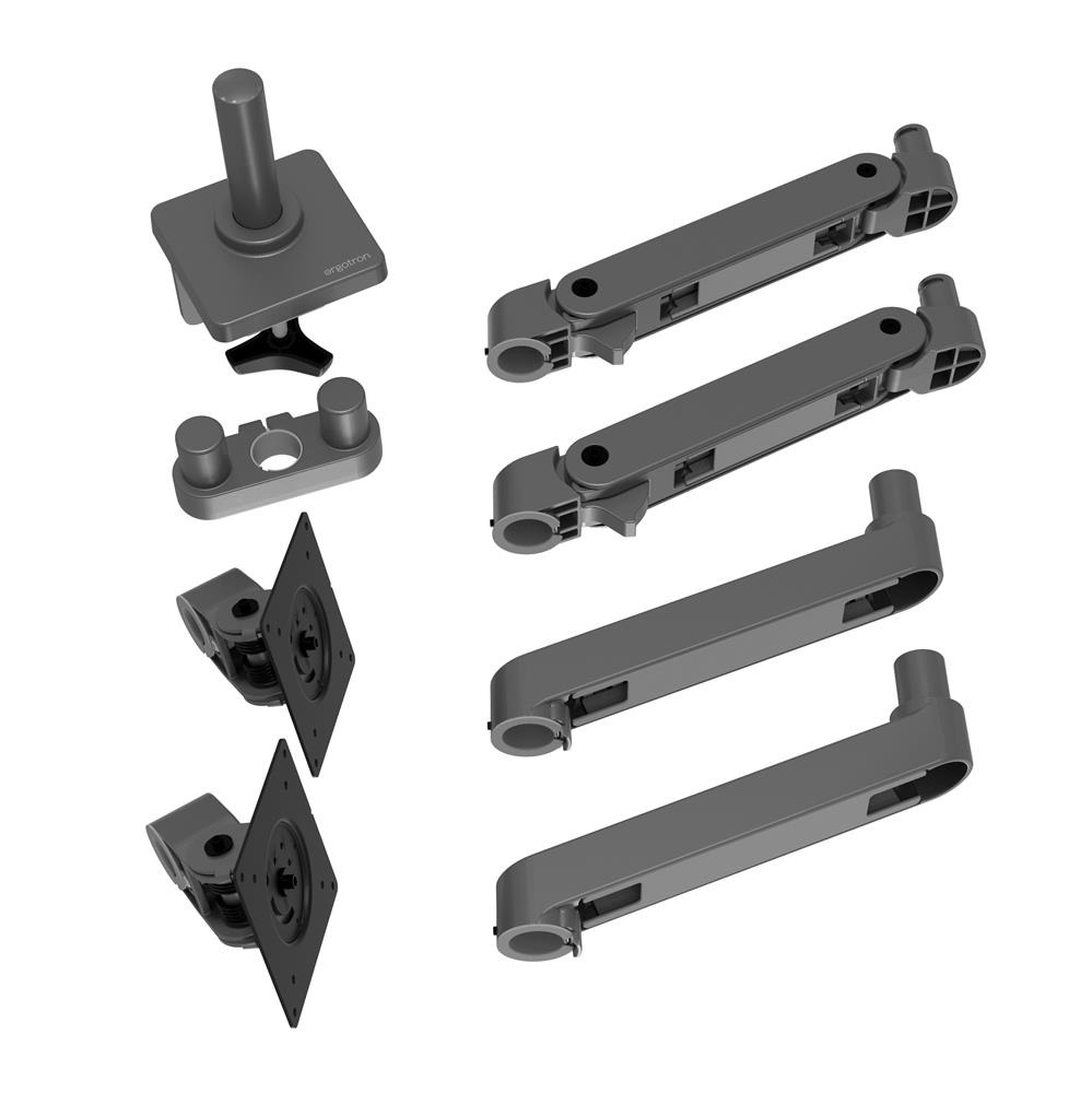 Ergotron LX PRO ARM 雙顯示器水平並排支架 45-686-293(桌夾-灰色)