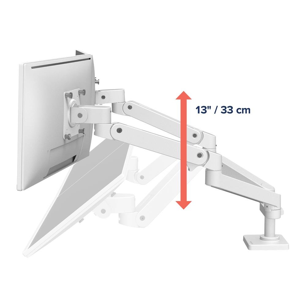 Ergotron LX PRO ARM 雙顯示器水平並排支架 45-686-290(桌夾-白色)