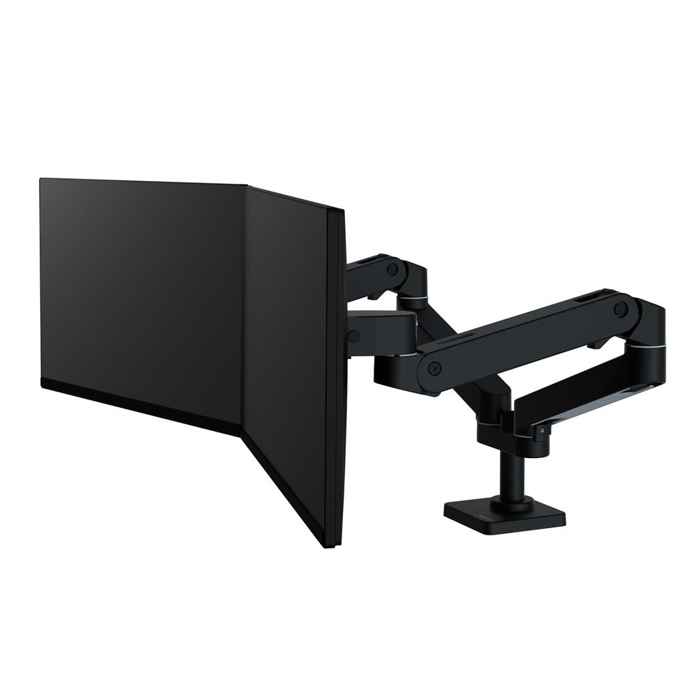 Ergotron LX PRO ARM 雙顯示器水平並排支架 45-686-292(桌夾-黑色)