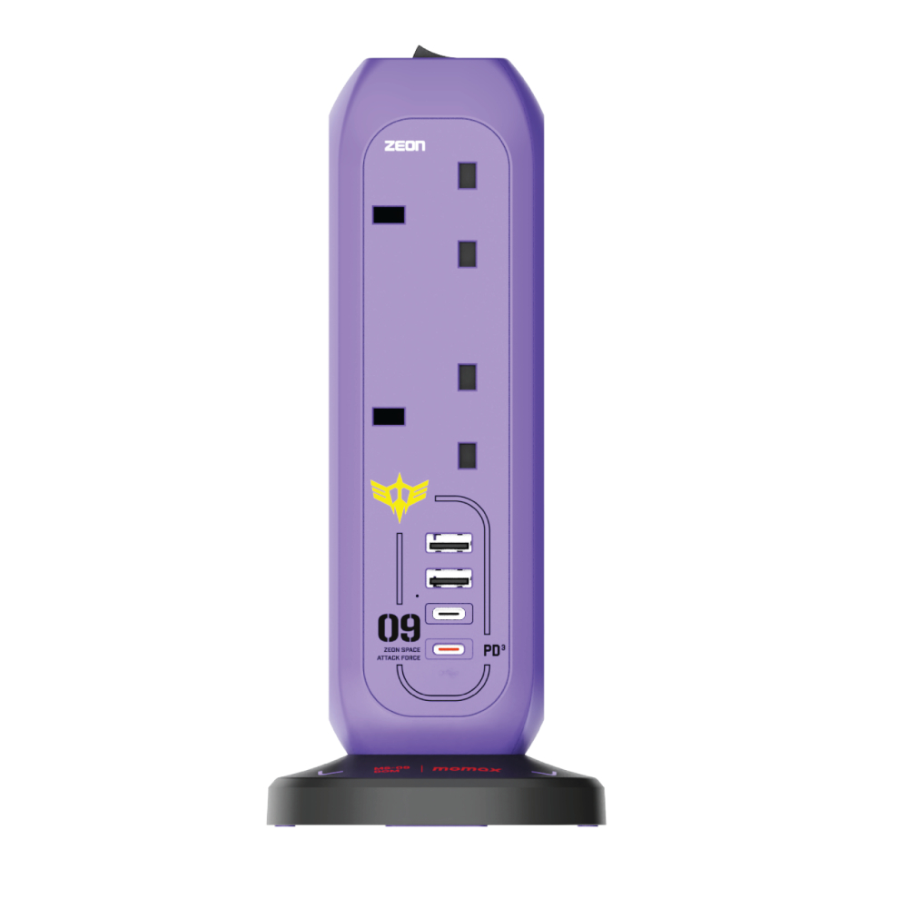 MOMAX ONEPLUG PD20W 2A2C 11位拖板(US11)(大魔-紫)