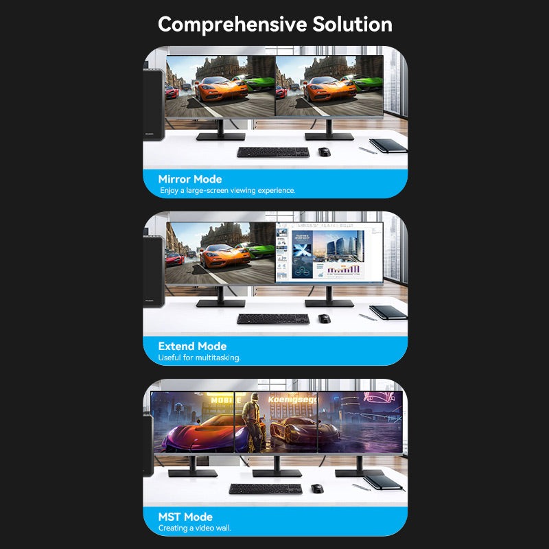 Vention Displayport 2.1 16K@30Hz/10K@60Hz/4K@240Hz 尼龍編織影像線(3m)