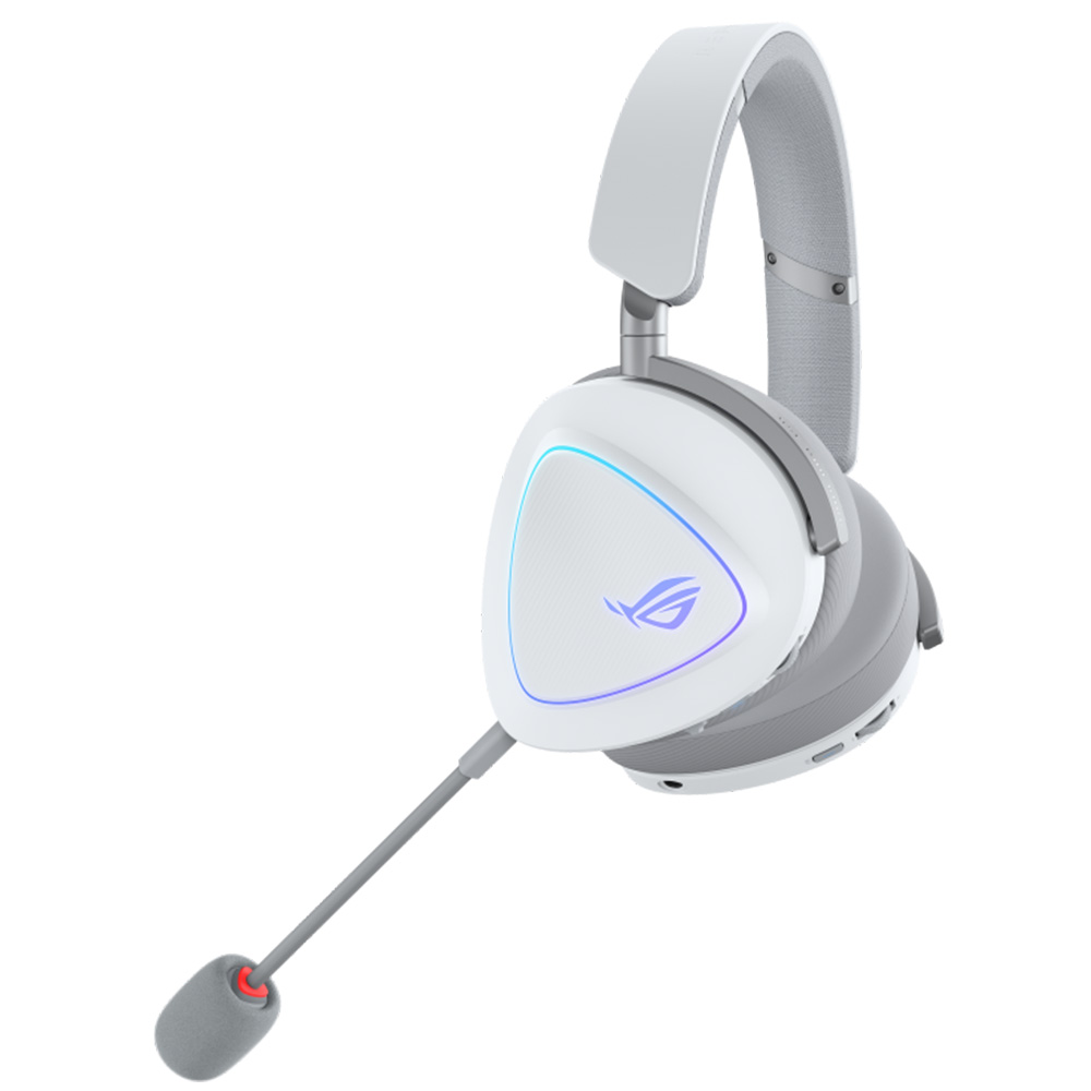 ASUS ROG DELTA II 三模 RGB 無線電競耳機(支援PS5)(白色)
