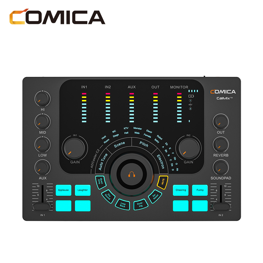 Comica ADCaster C2 多用途錄音界面(適用於PODCAST/錄音/直播)(黑色)