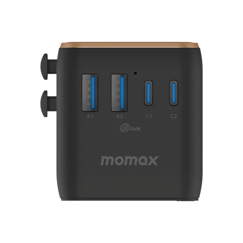 MOMAX 1-World2 70W 5-插口雙AC旅行充電插座(UA22)(沙漠金)
