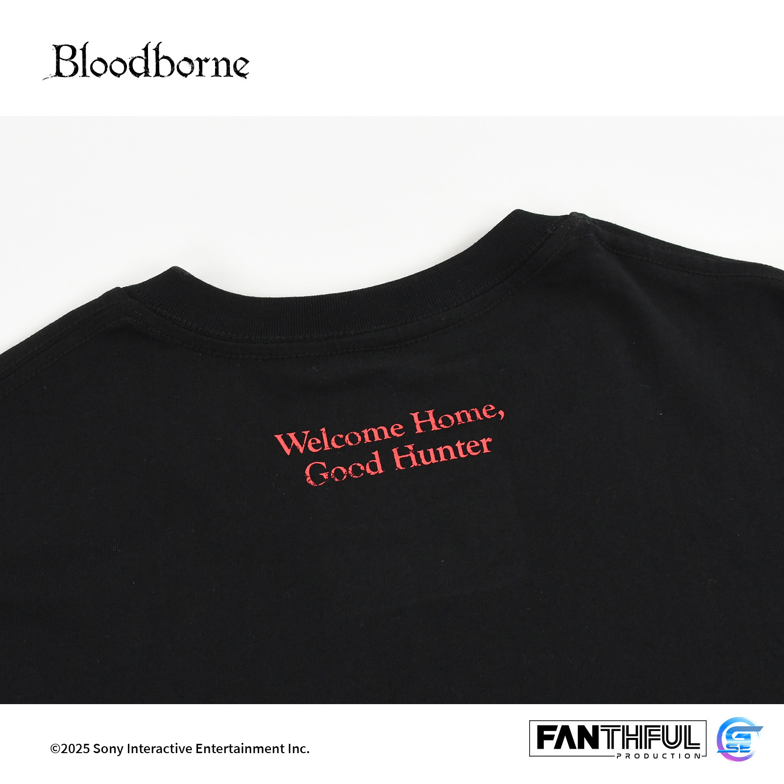 Fanthful《血源詛咒》Bloodbourne 純棉 T-Shirt(獵人-Large-黑色)