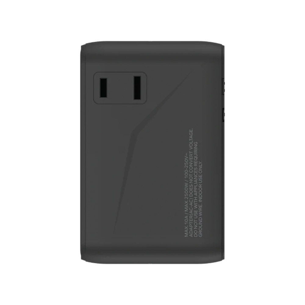 MOMAX 1-World2 100W 4-插口雙AC旅行充電插座(UA23)(黑色)