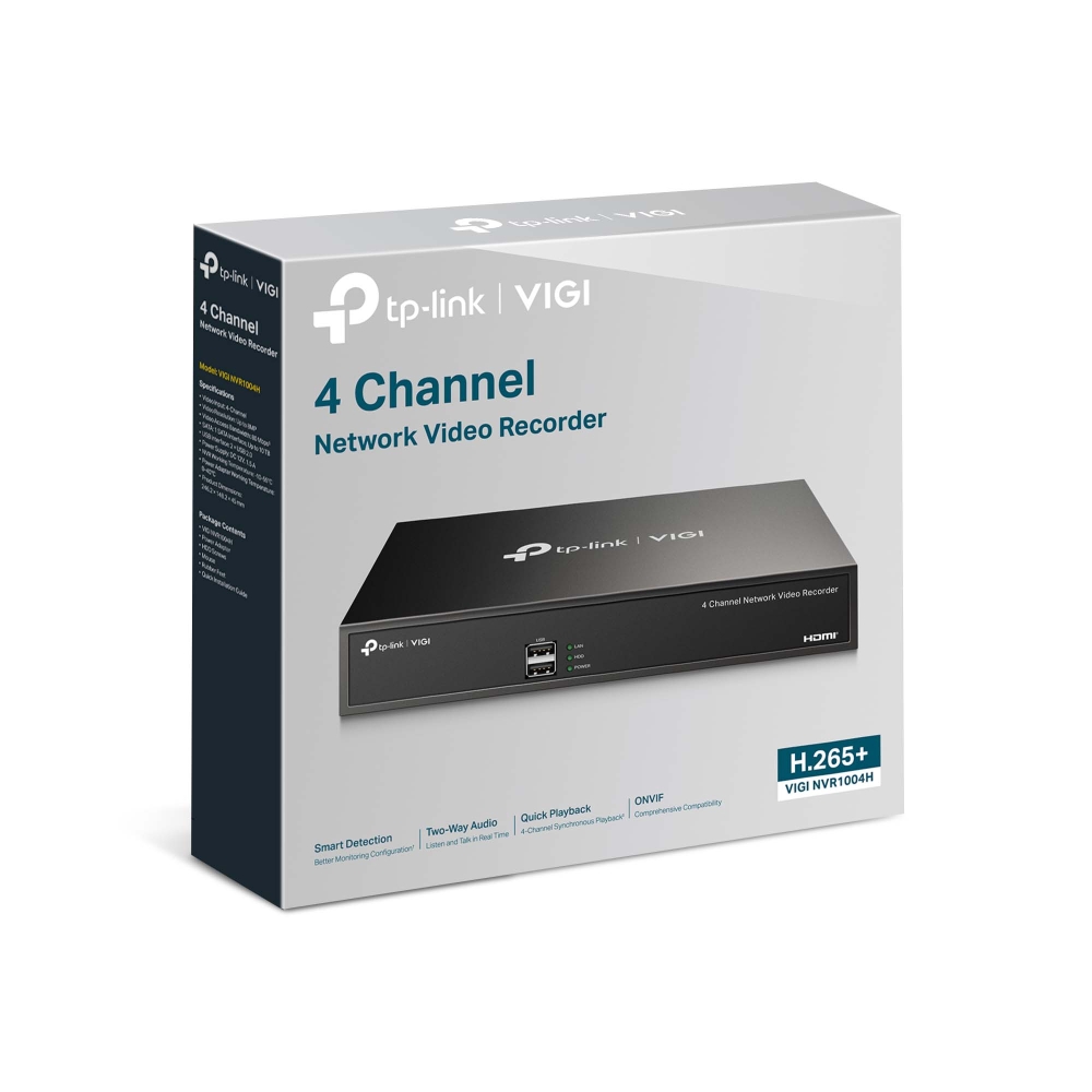 TP-Link VIGI NVR1004H 4 Channel 路網路監控主機
