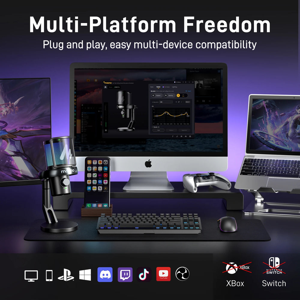 Maono DM40 Pro 降噪電容式無線麥克風(黑色)
