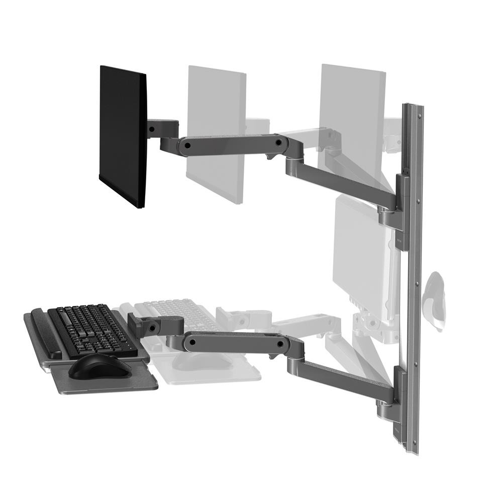 Ergotron LX PRO ARM 壁掛系統(顯示器及鍵盤) 45-696-293(灰色)