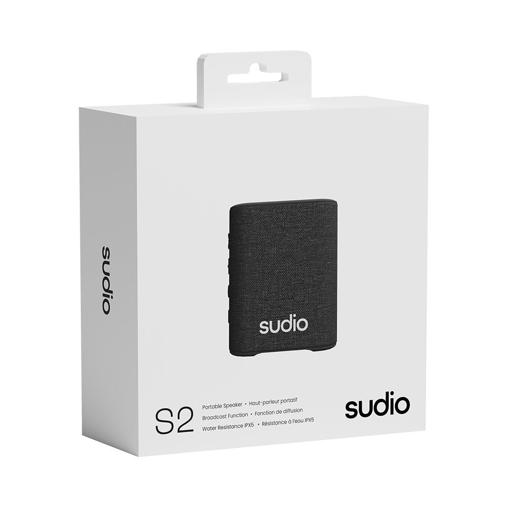 Sudio S2 Mini 便攜式防水無線喇叭(黑色)