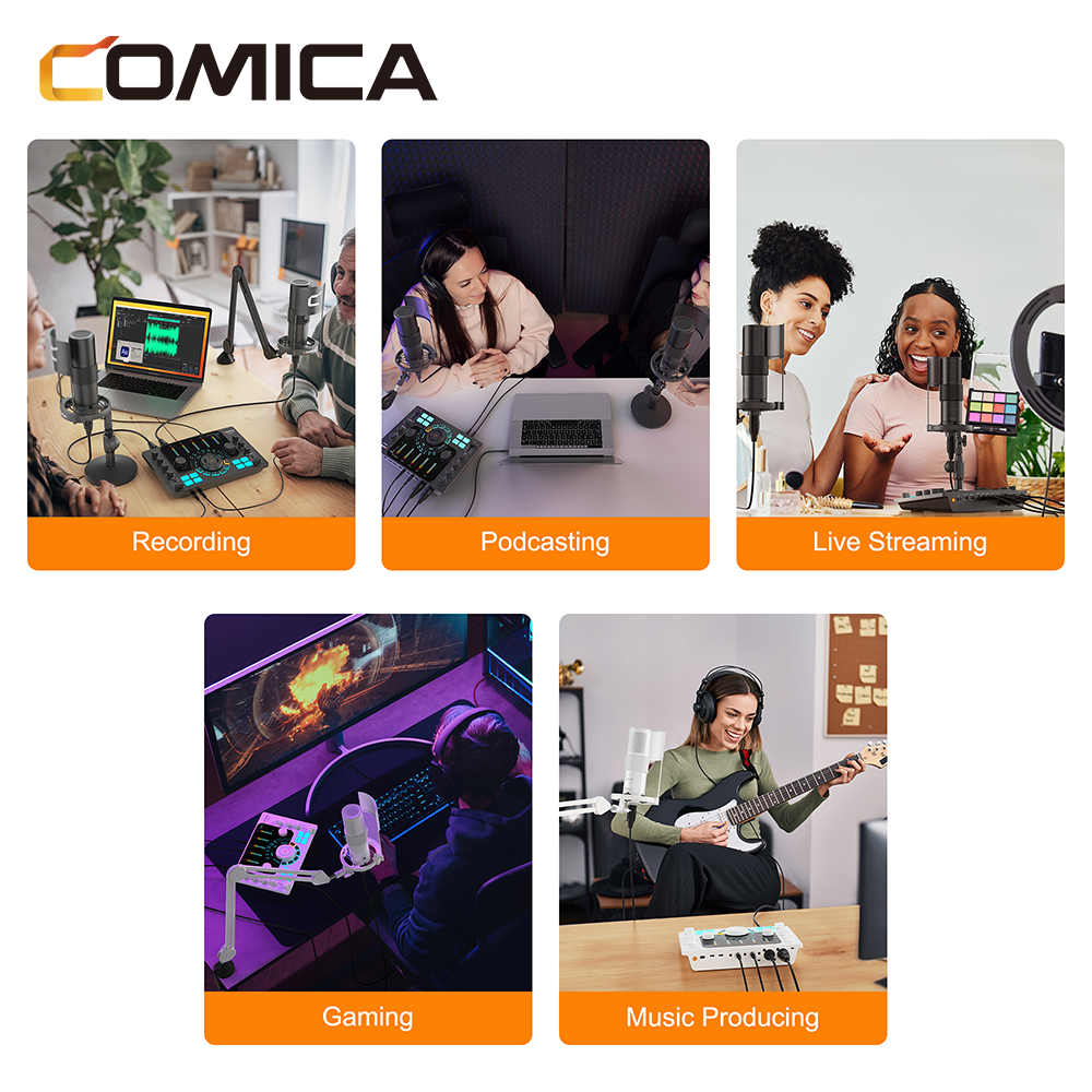 Comica ADCaster C2 多用途錄音界面(適用於PODCAST/錄音/直播)(黑色)