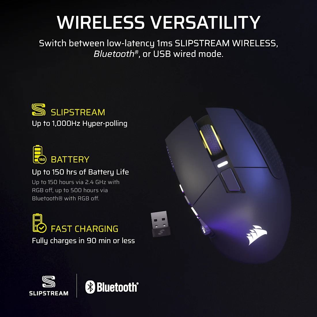 Corsair Scimitar Elite SE Wireless MMO 無線遊戲滑鼠(槍灰色)